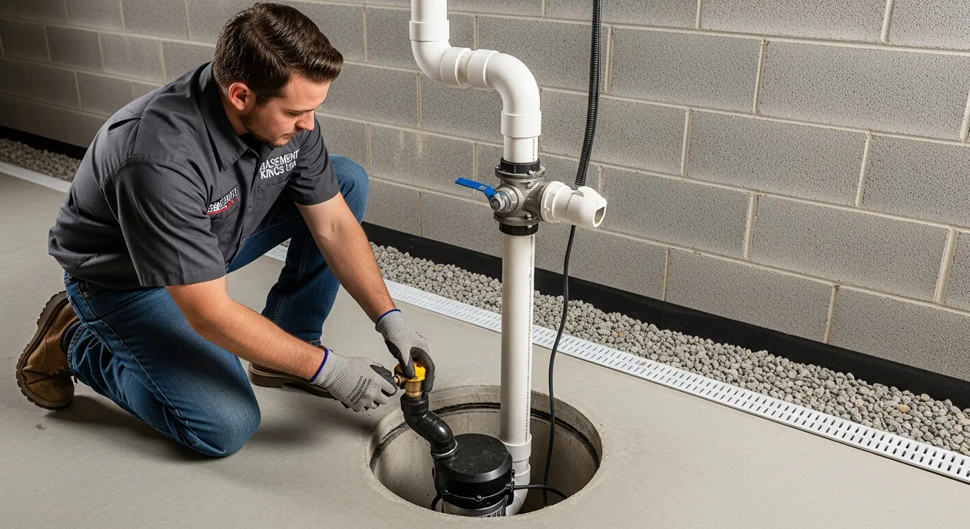 Interior drainage system installation